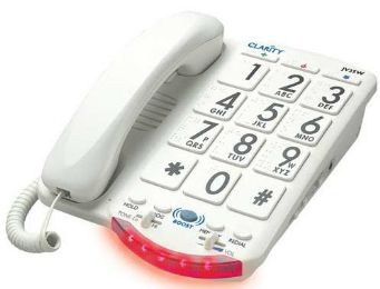 Clarity JV35W/50 Amplified Corded Talking Telephone with Braille